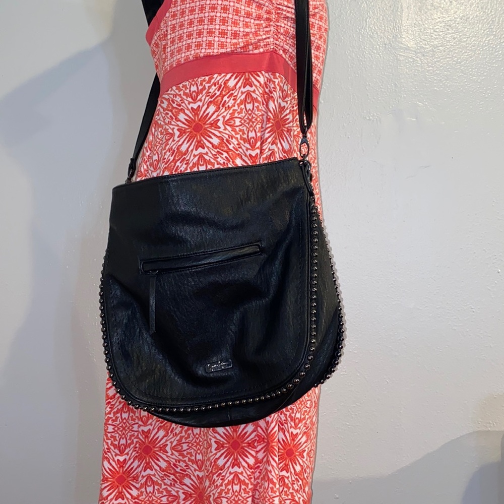 Studded- Black Hobo Bag